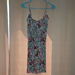 Rue21 Pink and Black Patterned Dress